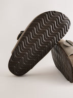Neutral Suede Corkbed Clogs
