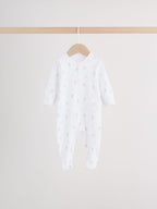 Pink Two Way Zip Baby Sleepsuit 4 Pack (0mths-2yrs)