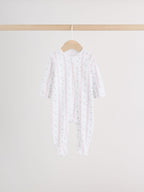 Pink Two Way Zip Baby Sleepsuit 4 Pack (0mths-2yrs)