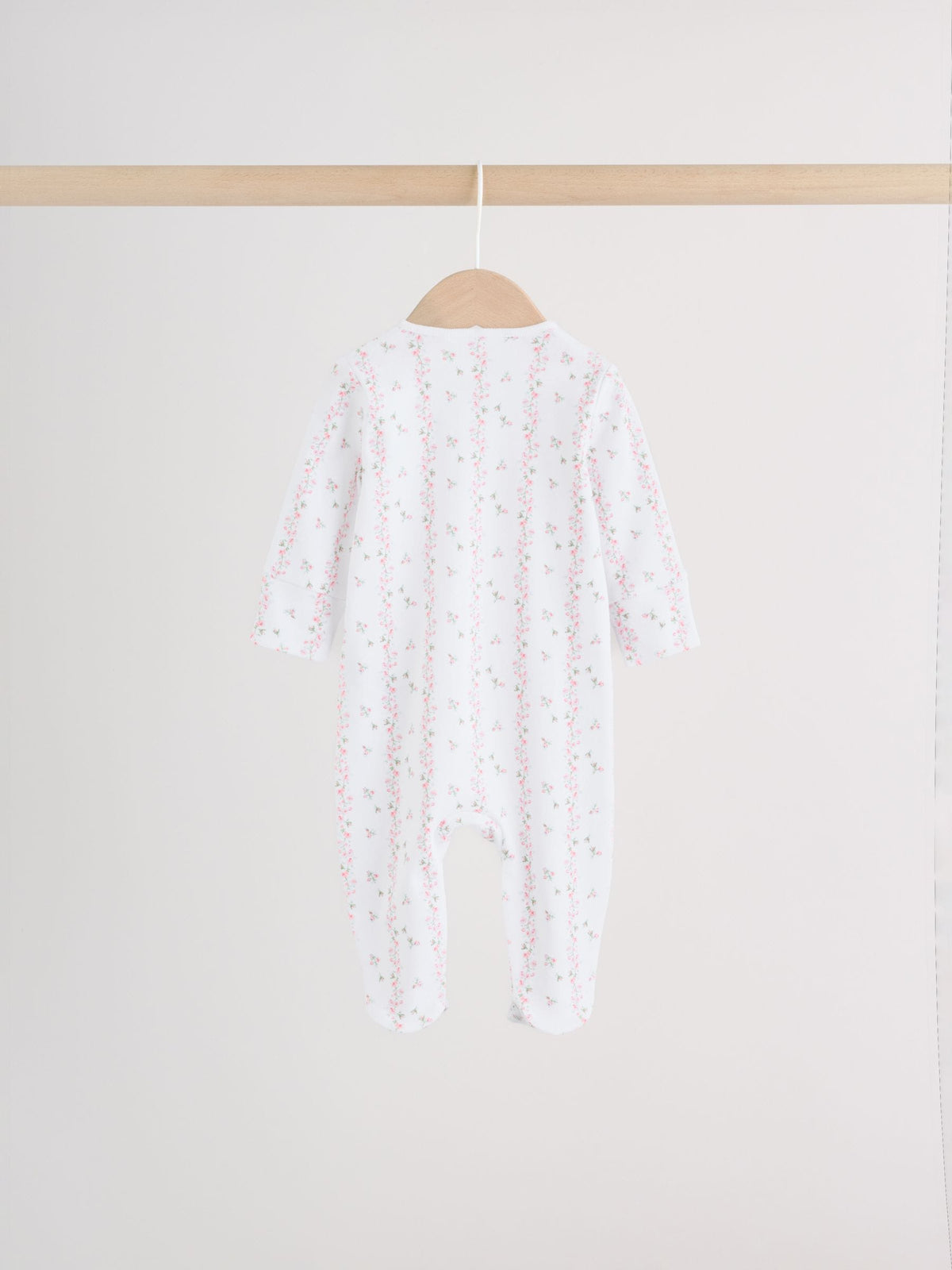 Pink Two Way Zip Baby Sleepsuit 4 Pack (0mths-2yrs)