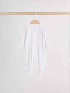 Pink Two Way Zip Baby Sleepsuit 4 Pack (0mths-2yrs)