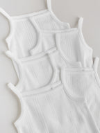 White Vest Baby Bodysuits 5 Pack