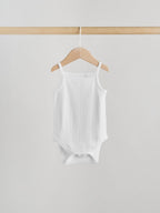 White Vest Baby Bodysuits 5 Pack