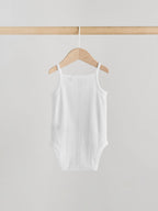 White Vest Baby Bodysuits 5 Pack
