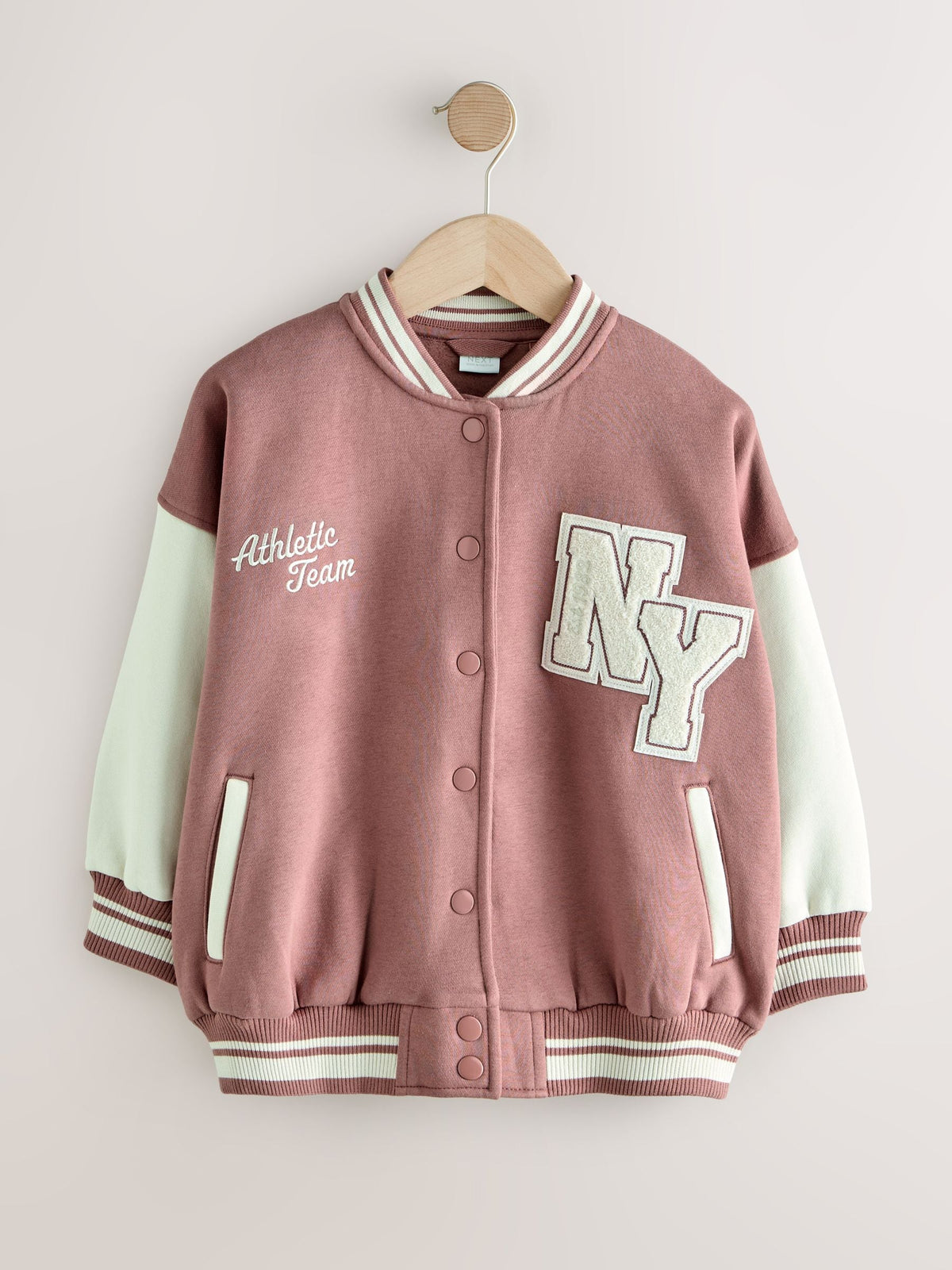 Brown/Cream Varsity Embroidered Jacket (3-16yrs)