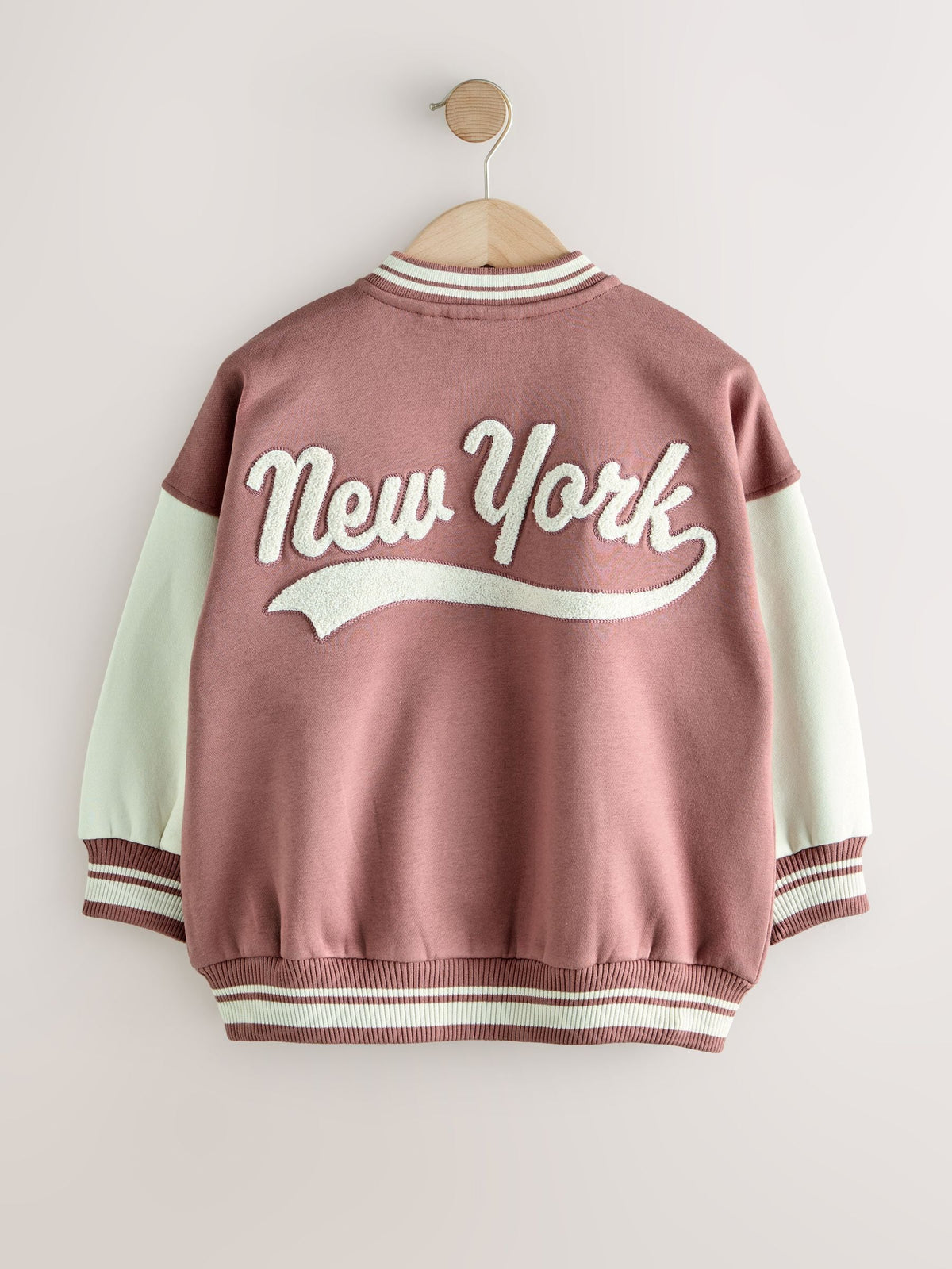 Brown/Cream Varsity Embroidered Jacket (3-16yrs)