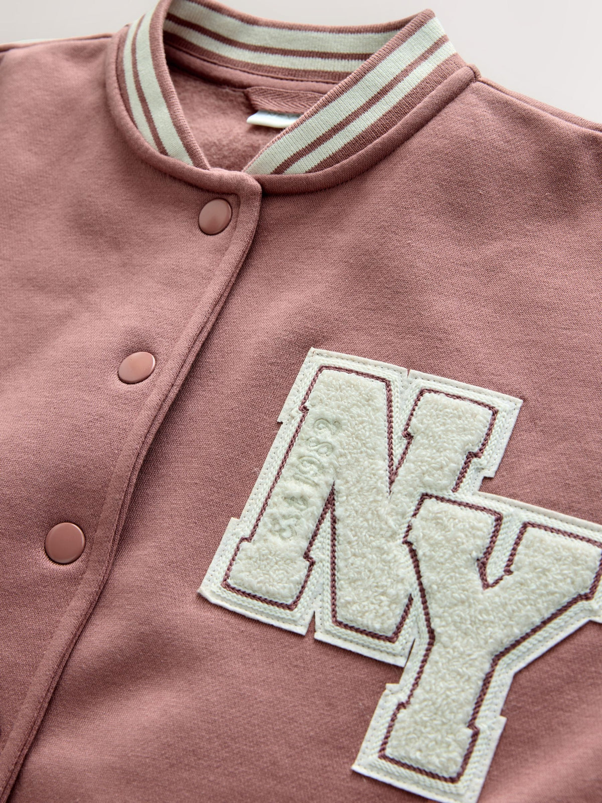 Brown/Cream Varsity Embroidered Jacket (3-16yrs)