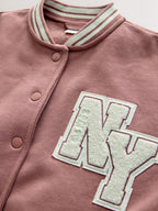 Brown/Cream Varsity Embroidered Jacket (3-16yrs)