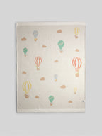 JoJo Maman Bébé Natural Hot Air Balloon Embroidered Blanket