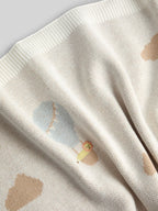 JoJo Maman Bébé Natural Hot Air Balloon Embroidered Blanket