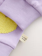 Little Bird Rainbow Boucle Heart Sweat Top & Barrel Trousers Set