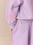 Little Bird Rainbow Boucle Heart Sweat Top & Barrel Trousers Set