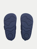 Start Rite Navy Dinosaur Tread Baby Barefoot-Friendly Scuff Resistant Rip-tape Leather Baby Shoes