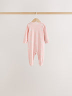 Ecru/Pink Cloud Baby Sleepsuit 7 Pack (0mths-3yrs)