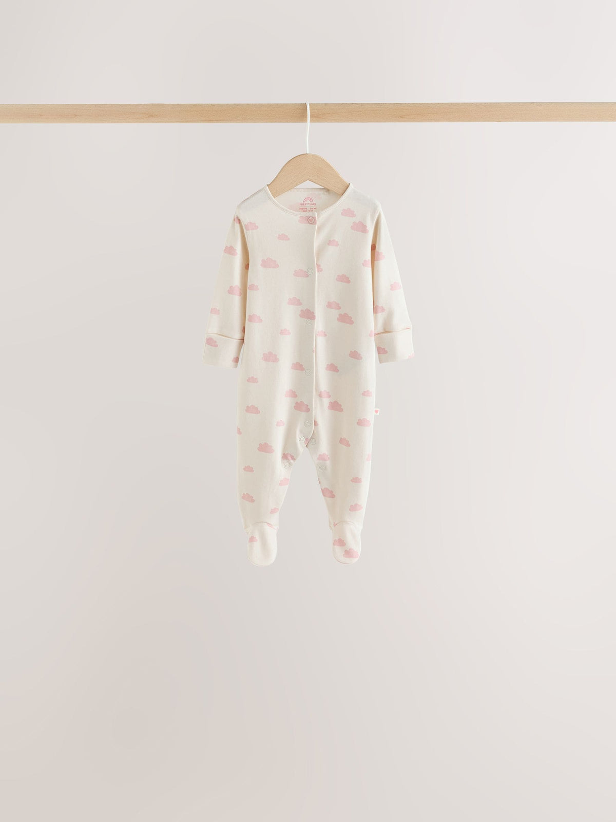 Ecru/Pink Cloud Baby Sleepsuit 7 Pack (0mths-3yrs)