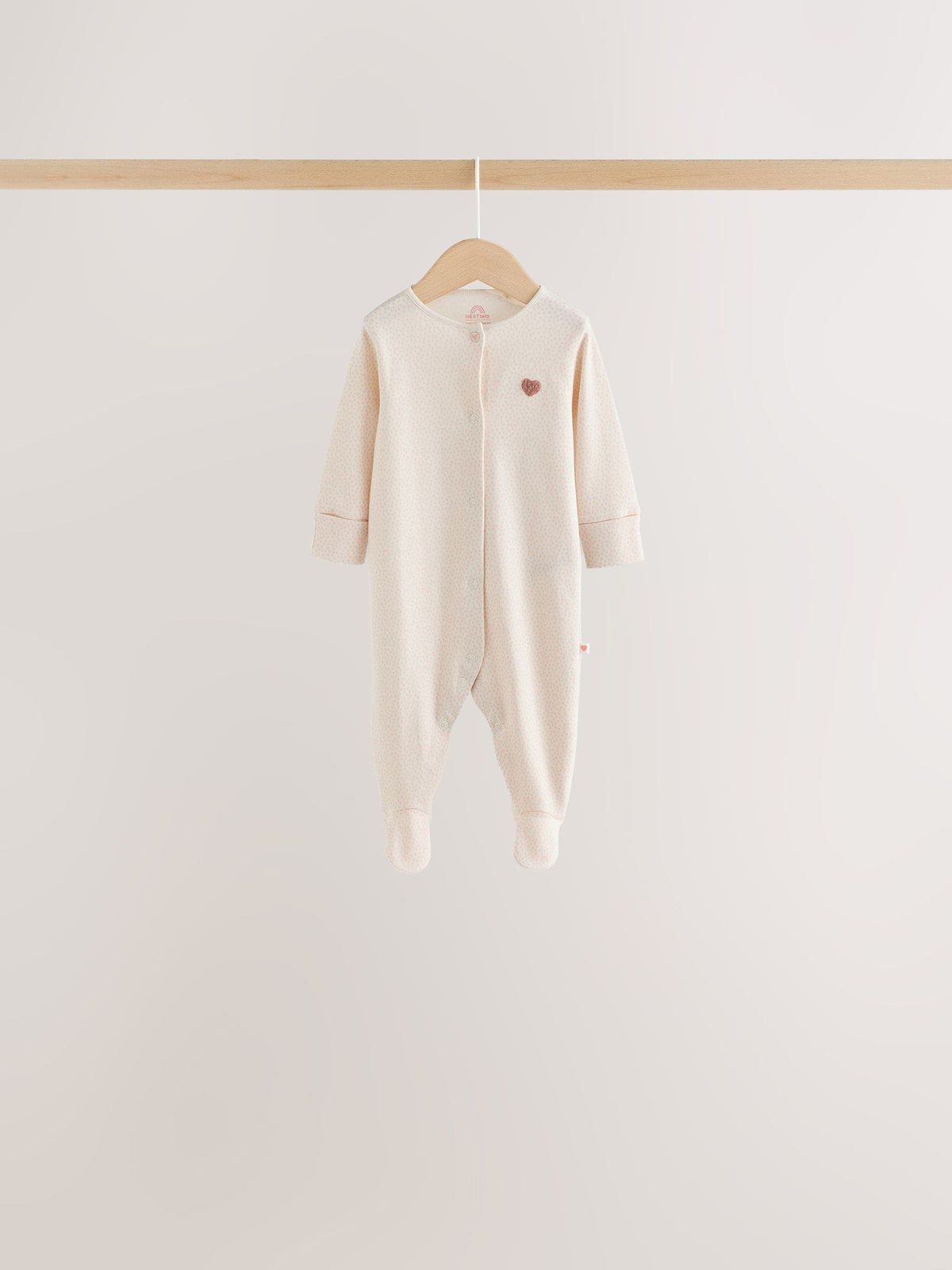 Ecru/Pink Cloud Baby Sleepsuit 7 Pack (0mths-3yrs)