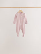 Ecru/Pink Cloud Baby Sleepsuit 7 Pack (0mths-3yrs)