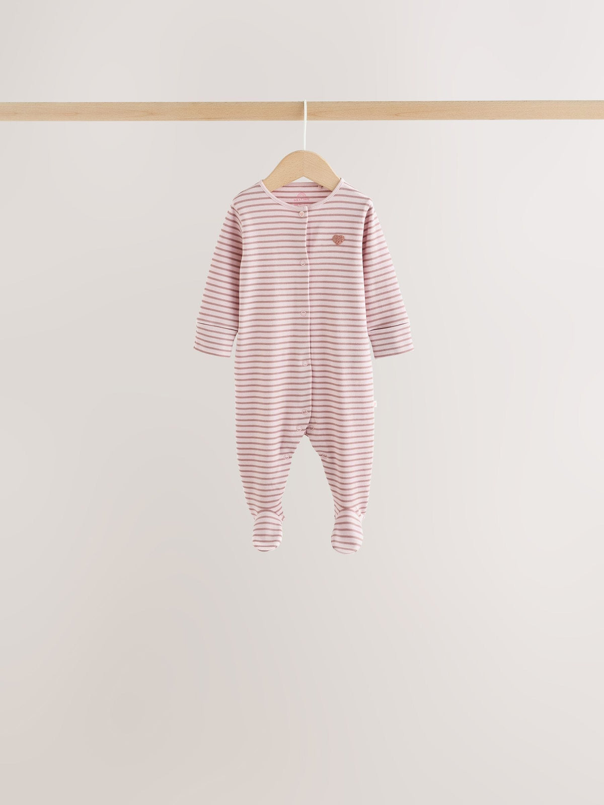 Ecru/Pink Cloud Baby Sleepsuit 7 Pack (0mths-3yrs)