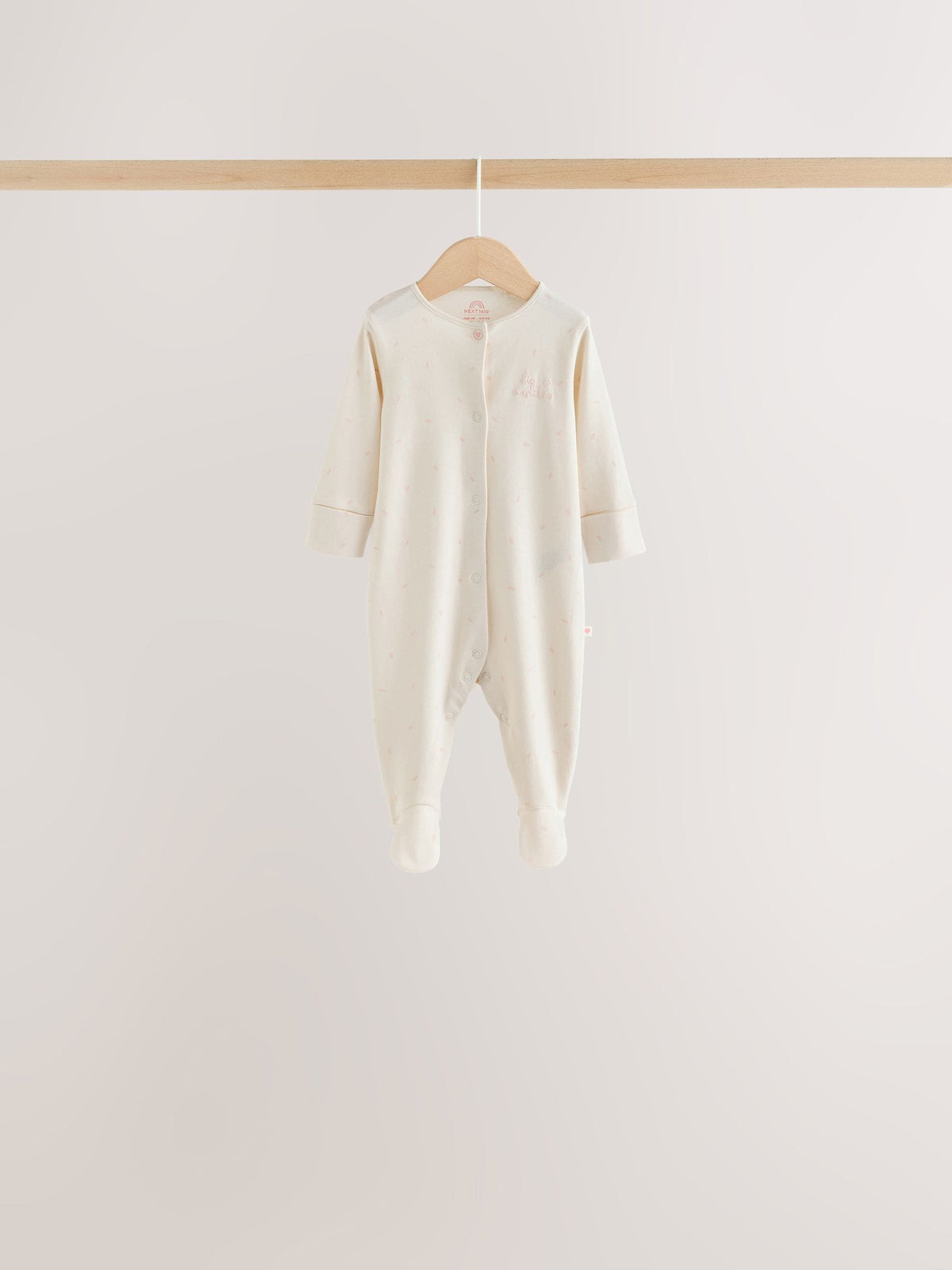 Ecru/Pink Cloud Baby Sleepsuit 7 Pack (0mths-3yrs)