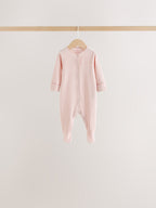 Ecru/Pink Cloud Baby Sleepsuit 7 Pack (0mths-3yrs)