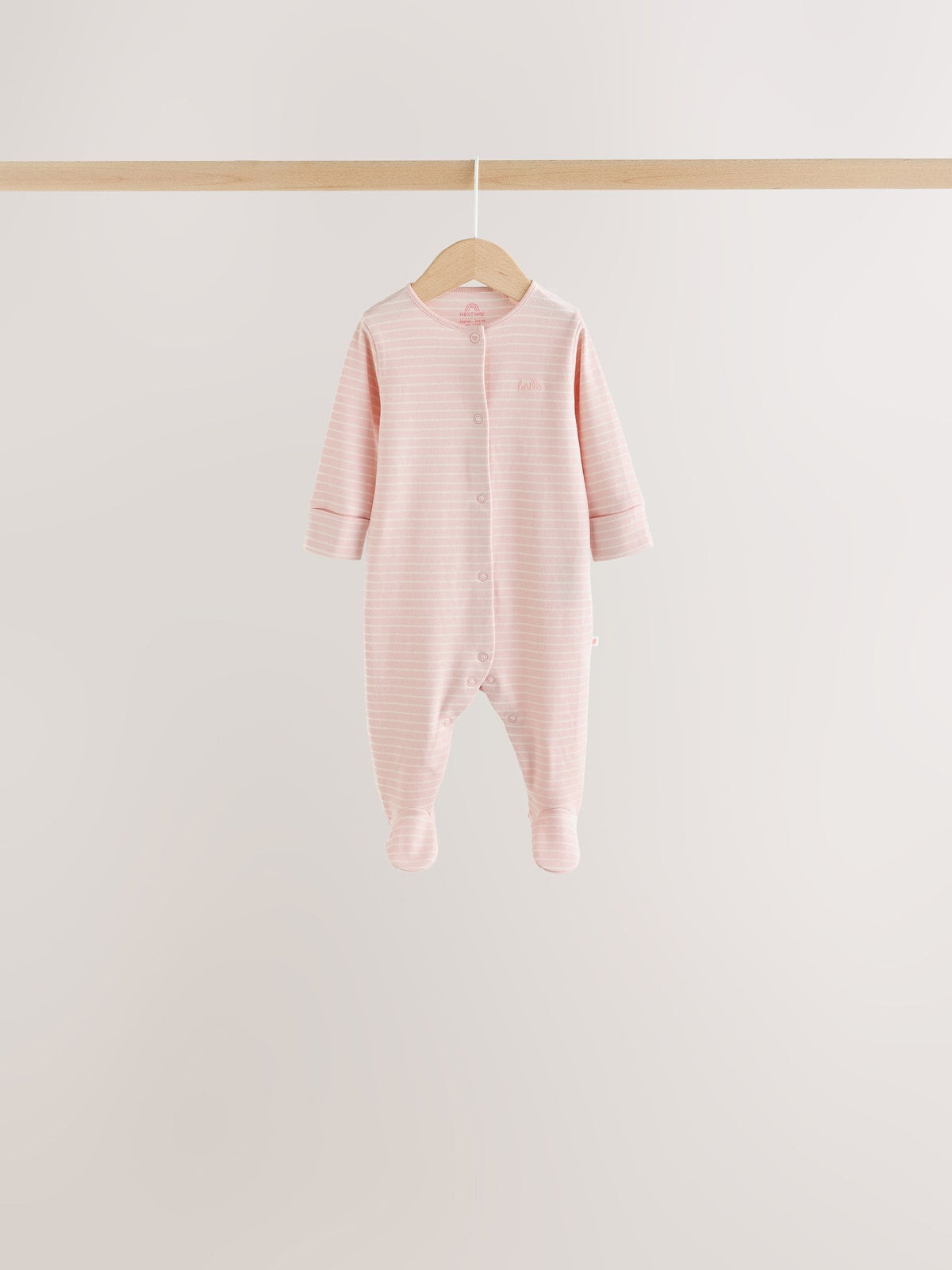 Ecru/Pink Cloud Baby Sleepsuit 7 Pack (0mths-3yrs)