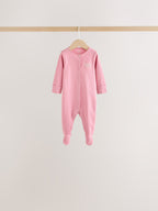 Ecru/Pink Cloud Baby Sleepsuit 7 Pack (0mths-3yrs)
