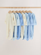 Pale Blue Cloud Sleepsuits 7 Pack (0mths-2yrs)