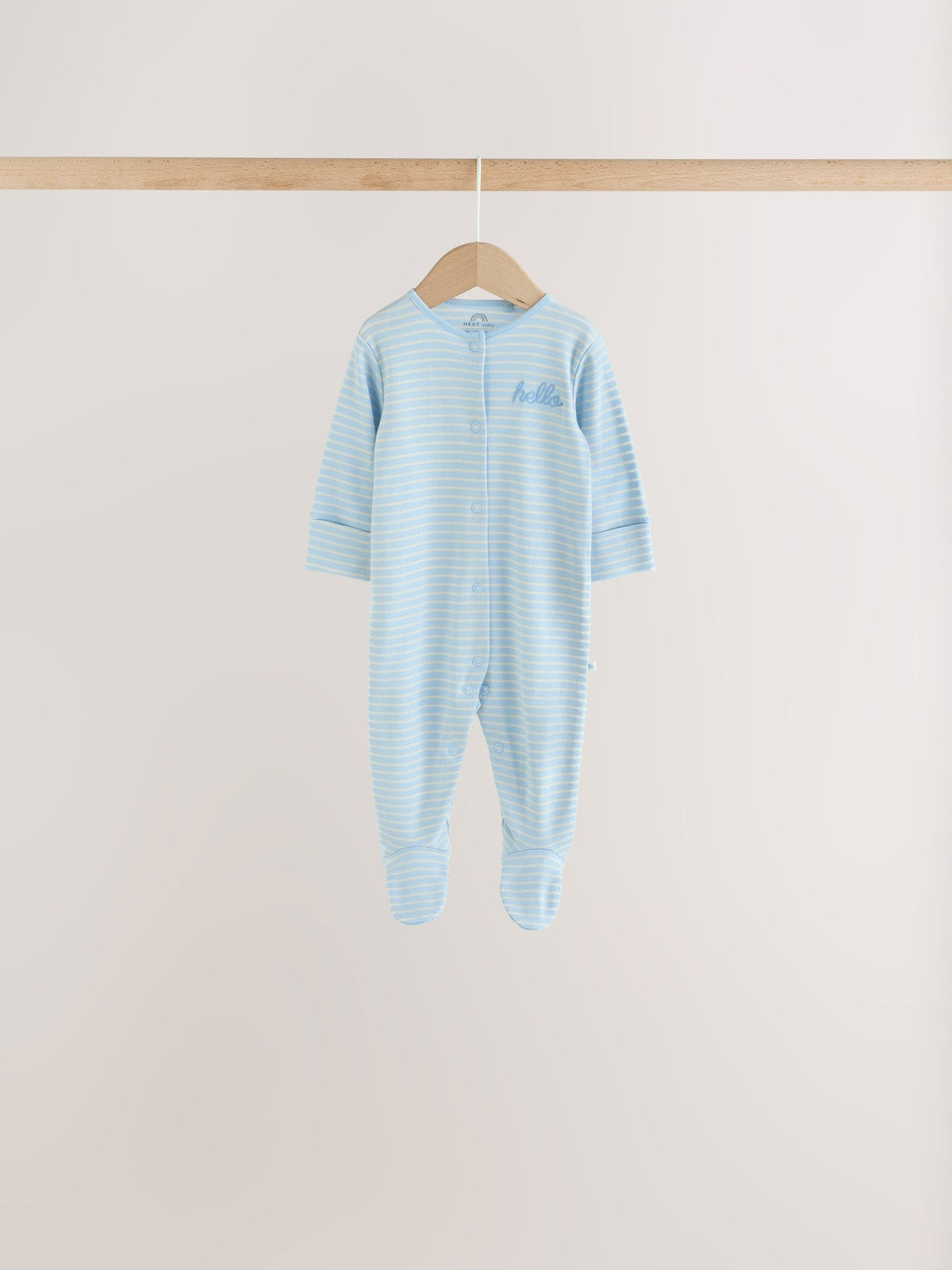 Pale Blue Cloud Sleepsuits 7 Pack (0mths-2yrs)