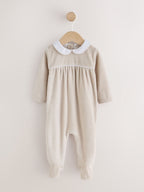 Neutral Collared Baby Sleepsuit (0-2yrs)