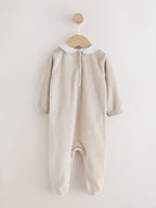 Neutral Collared Baby Sleepsuit (0-2yrs)
