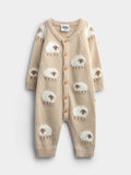 JoJo Maman Bébé Natural Sheep Knit All-In-One