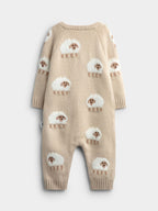 JoJo Maman Bébé Natural Sheep Knit All-In-One