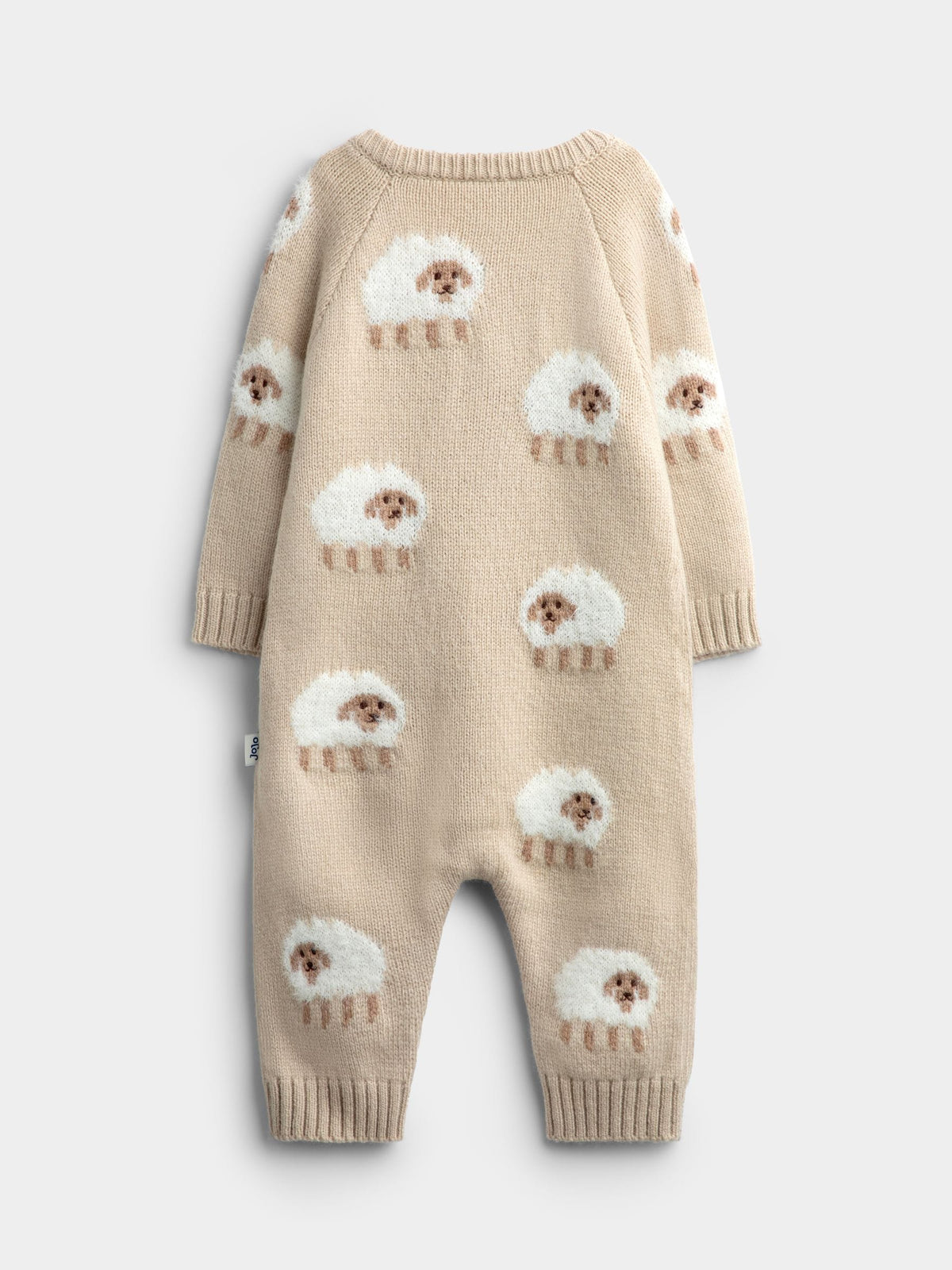 JoJo Maman Bébé Natural Sheep Knit All-In-One