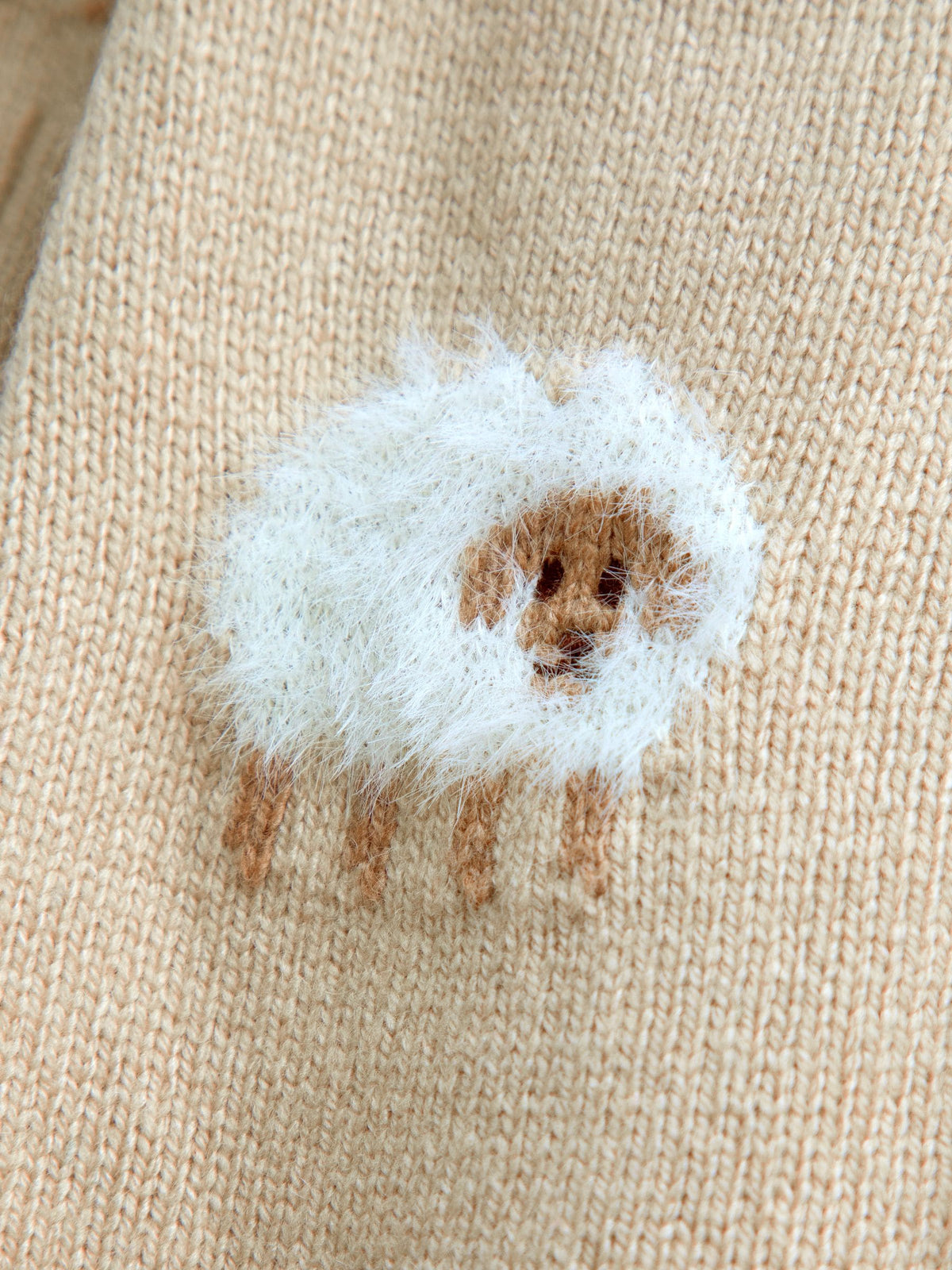 JoJo Maman Bébé Natural Sheep Knit All-In-One