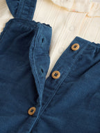 Navy Floral Cord Baby Dungarees And Bodysuit Set 2 Piece (0mths-2yrs)