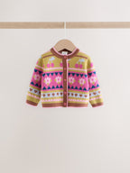 Green Fairisle Knitted Cardigan and Leggings Baby Set 2 Piece (0mths-2yrs)