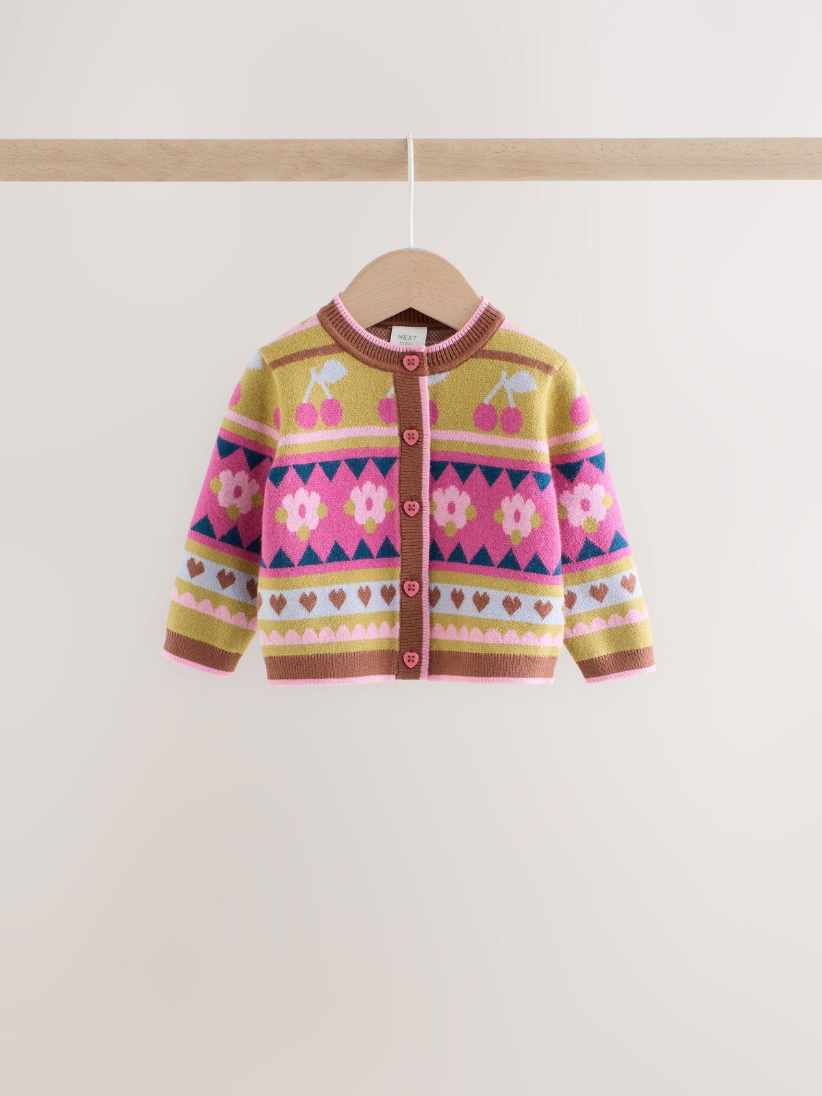 Green Fairisle Knitted Cardigan and Leggings Baby Set 2 Piece (0mths-2yrs)