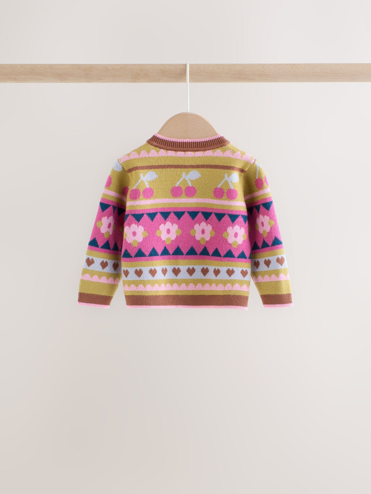 Green Fairisle Knitted Cardigan and Leggings Baby Set 2 Piece (0mths-2yrs)