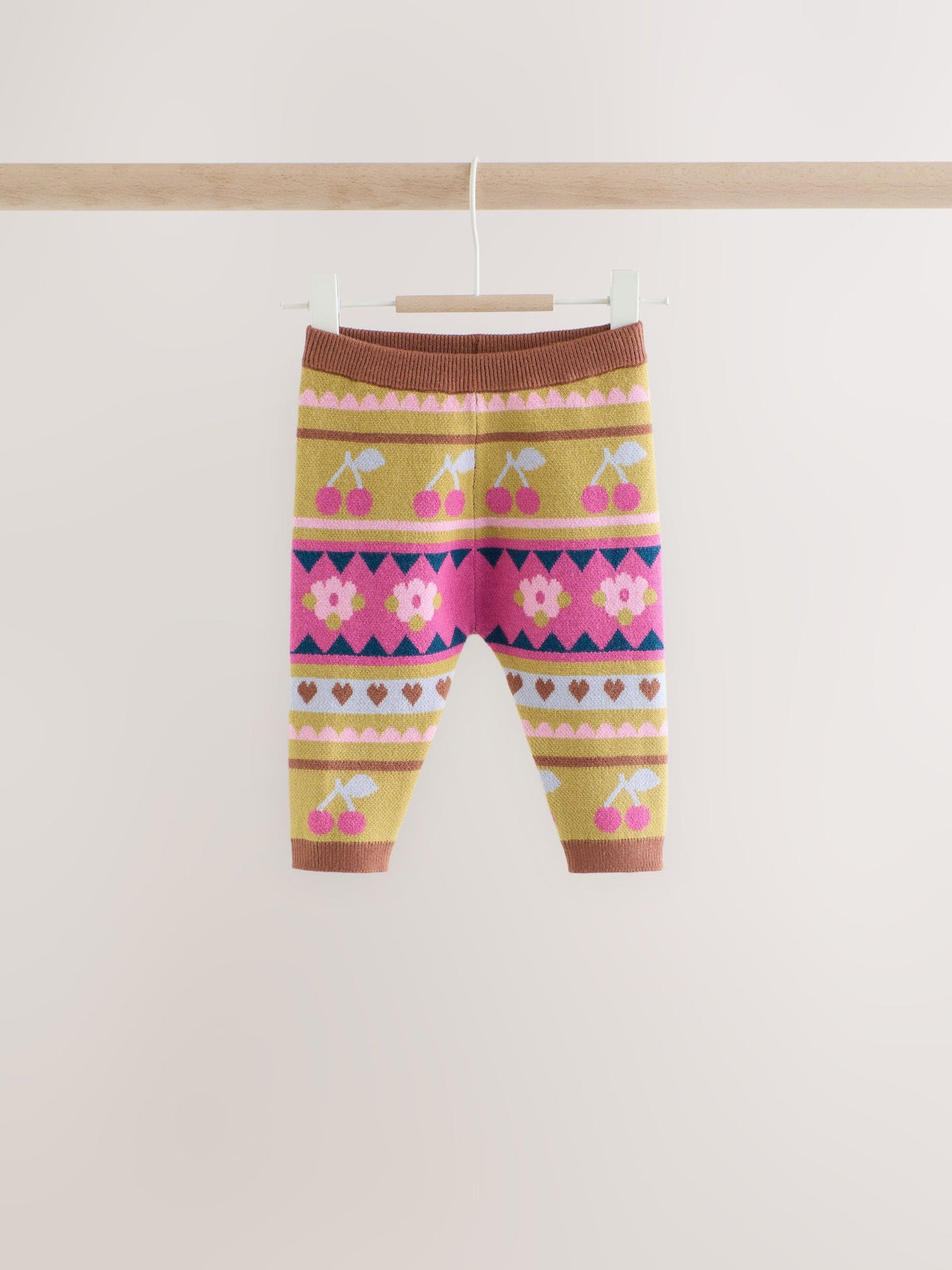 Green Fairisle Knitted Cardigan and Leggings Baby Set 2 Piece (0mths-2yrs)