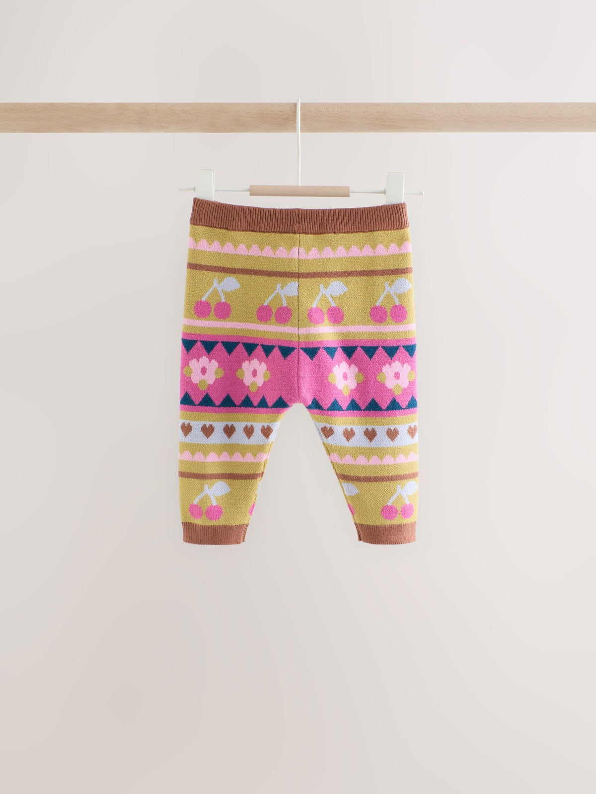Green Fairisle Knitted Cardigan and Leggings Baby Set 2 Piece (0mths-2yrs)