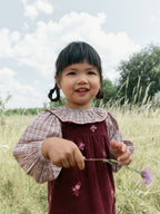 Berry Pink Blouse and Embroidered Cord Pinafore Set (3mths-8yrs)