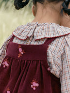 Berry Pink Blouse and Embroidered Cord Pinafore Set (3mths-8yrs)