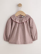 Berry Pink Blouse and Embroidered Cord Pinafore Set (3mths-8yrs)