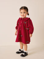 Red Cord 3D Bow Collar Dress (3mths-8yrs)