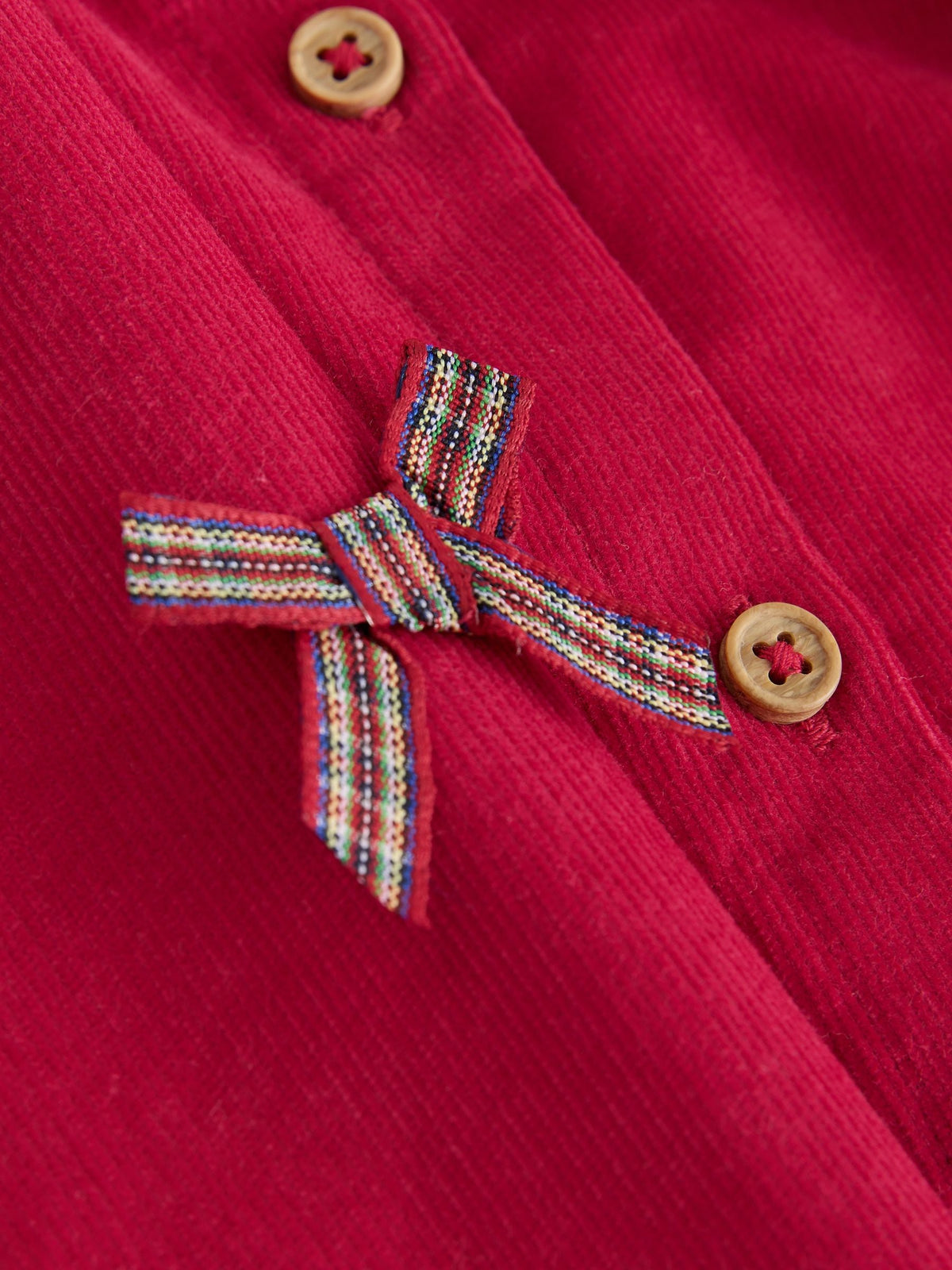 Red Cord 3D Bow Collar Dress (3mths-8yrs)