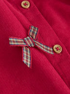 Red Cord 3D Bow Collar Dress (3mths-8yrs)