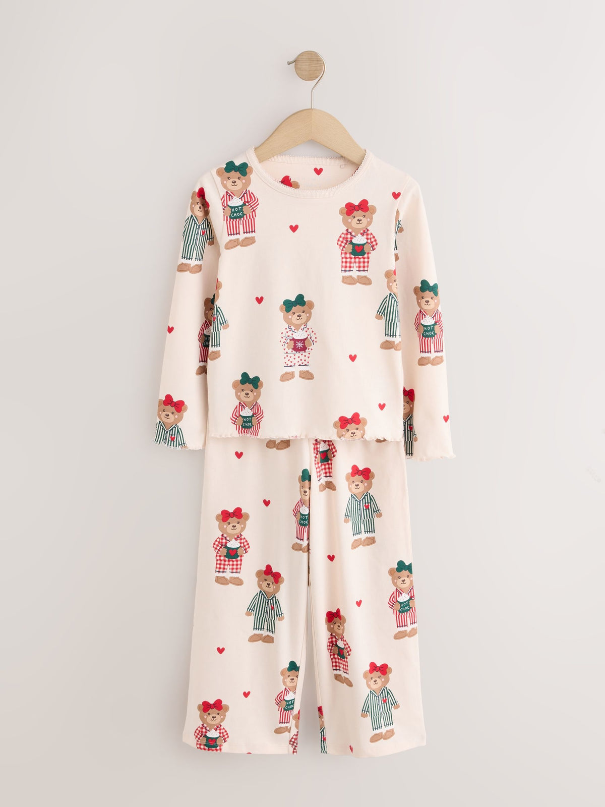 Red Bear Wide Long Leg Pyjamas 3 Pack (3-16yrs)
