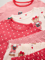 Red Bear Wide Long Leg Pyjamas 3 Pack (3-16yrs)