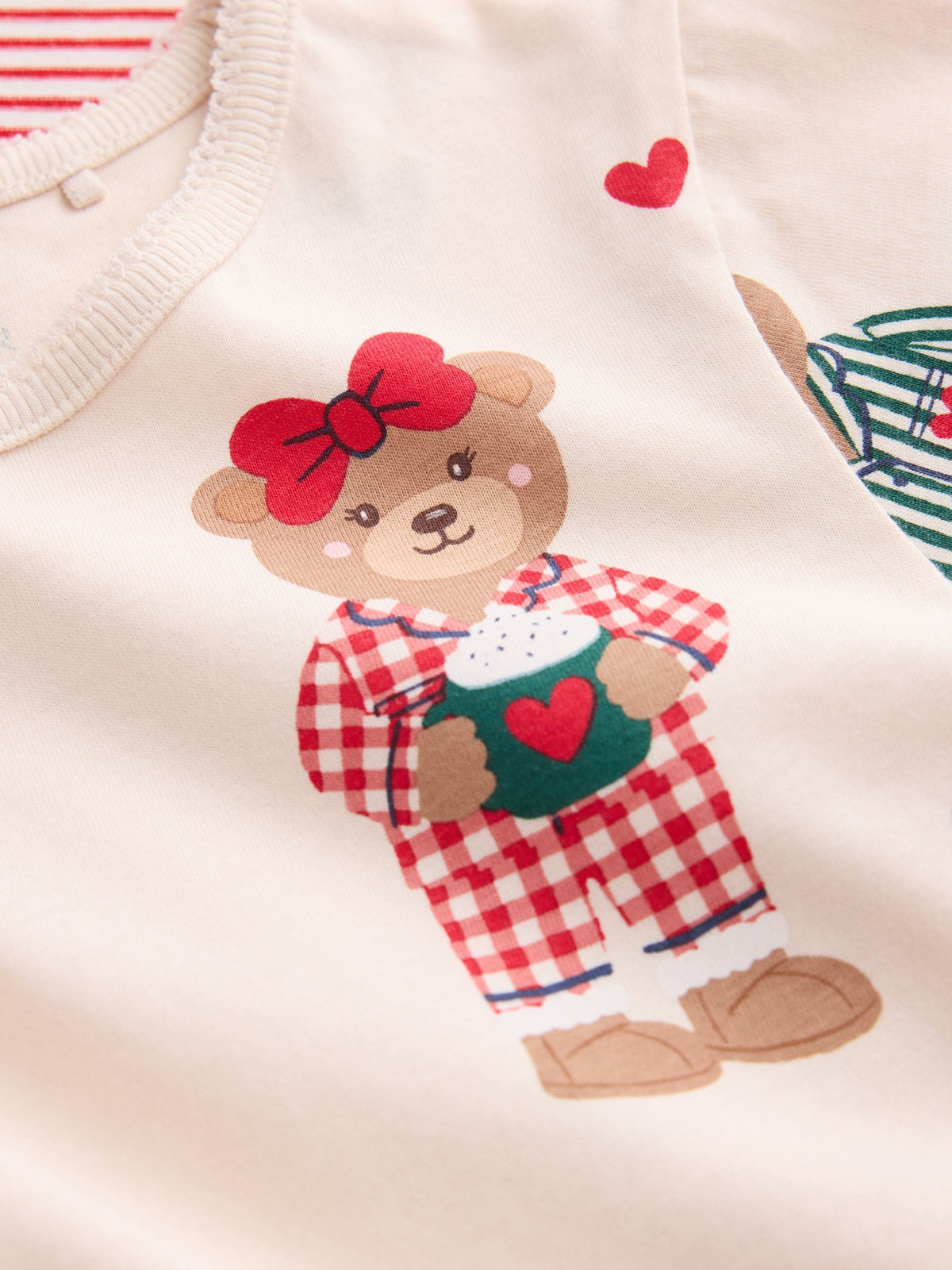 Red Bear Wide Long Leg Pyjamas 3 Pack (3-16yrs)