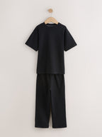 Grey/Stone/Black Short Sleeve Jogger Pyjamas 3 Pack (3-16yrs)